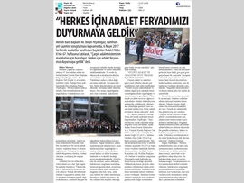 BASINDA BAROMUZ (Mersin Barosu Adalet Nöbetinde)