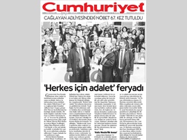 BASINDA BAROMUZ (Mersin Barosu Adalet Nöbetinde)