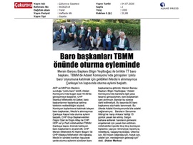 BASINDA BAROMUZ (Savunmaya Biber Gazlı Müdahale-Mecliste Oturma Eylemi)