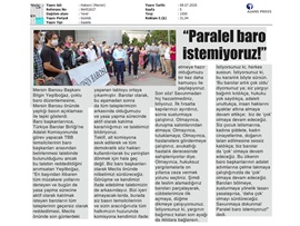 BASINDA BAROMUZ (Basın Açıklaması -"Paralel Baro İstemiyoruz")
