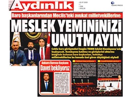 BASINDA BAROMUZ (Baro Başkanlarının komisyona katılma talebi reddedildi)