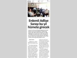 BASINDA BAROMUZ (Baro Başkanımızdan Erdemli Cumhuriyet Başsavcısı'na Ziyaret)