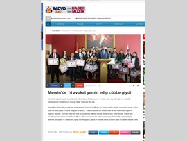 BASINDA BAROMUZ (14 AVUKAT YEMİN EDİP CÜBBE GİYDİ)