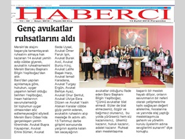 BASINDA BAROMUZ (14 AVUKAT YEMİN EDİP CÜBBE GİYDİ)