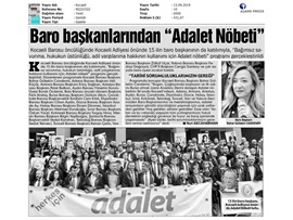 BASINDA BAROMUZ (Adalet Nöbeti Kocaeli'de Tutuldu)