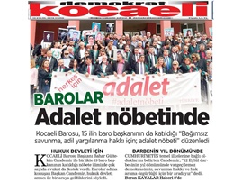 BASINDA BAROMUZ (Adalet Nöbeti Kocaeli'de Tutuldu)