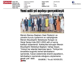 Mersin Barosu adli yıl açılış resepsiyonu düzenledi