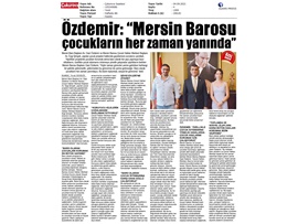 Mersin Barosu Çocuk Hakları Merkezi çalışmaları