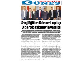 BASINDA BAROMUZ (Staj Eğitim Dönemi Açılışı, 9 Baro Başkanının Katılımıyla Yapıldı)