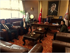 Mersin Vali Yardımcısı Sayın; Mahmut HALAL, Başkanımızı Makamında Ziyaret Ettiler.