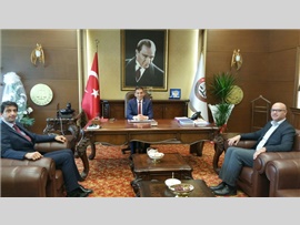 Mersin Üniversitesi Fen Edebiyat Fakültesi Felsefe Bölüm Başkanı Sayın;Prof Dr Taşkıner KETENCİ, Başkanımızı Makamında Ziyaret Etti.
