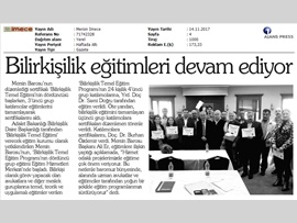 BASINDA BAROMUZ (Bilirkişilik Temel Eğitim Programının 3. Gurup Katılımcıları Sertifikalarını Aldı)