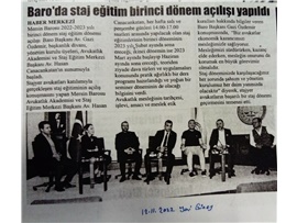 Mersin Barosu 2022-2023 staj eğitim dönemi açılışı yapıldı