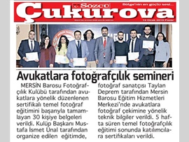 BASINDA BAROMUZ (Avukatlara Temel Fotoğrafçılık Sertifikası Verildi)
