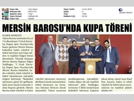 BASINDA BAROMUZ (Baromuzda Kupa Töreni Yapıldı)