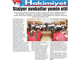 BASINDA BAROMUZ (Yemin Töreni-"Hukukçular, Hukuk Devleti Mücadelesinde İyi Sınav Vermeli")