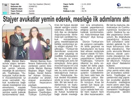 BASINDA BAROMUZ (Yemin Töreni-"Hukukçular, Hukuk Devleti Mücadelesinde İyi Sınav Vermeli")