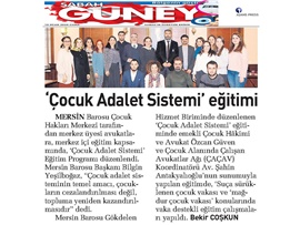 BASINDA BAROMUZ (Avukatlarımıza Çocuk Adalet Sistemi Eğitimi Verildi)