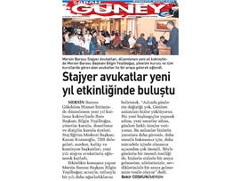 BASINDA BAROMUZ (Stajyer Avukatlar Yeni Yıl Etkinliğinde Buluştu)
