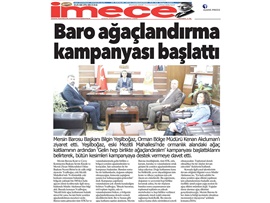 BASINDA BAROMUZ (Mersin Barosu, 'Gelin Hep Birlikte Ağaçlandıralım' Kampanyası Başlattı)