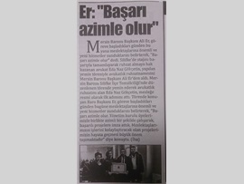BASINDA BAROMUZ (Yemin Töreni'nde Konuşan Baro Başkanımız, "Başarı Azimle Olur" Dedi.