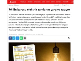 76 Baro: "Elektrik tarifesine yapılan düzenleme Anayasaya aykırı"