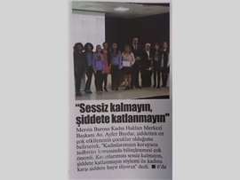BASINDA BAROMUZ (Kadın Hakları Merkezimizin Uğur Okullarında Eğitim Çalışması)