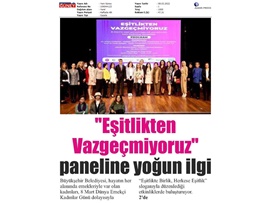 "Eşitlikten Vazgeçmiyoruz" Paneli