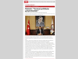 BASINDA BAROMUZ (Av. Gazi Özdemir: "Tarımsal Politikalar Geliştirilmelidir"