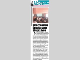 BASINDA BAROMUZ (Av. İslam Kurthan Açıkbaş: 'Şiddet Ortamı Çocuğu Suça Sürüklüyor)