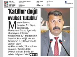 BASINDA BAROMUZ (Soma Faciası Yıldönümü Mesajı)