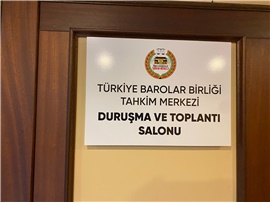 TBB TAHKİM MERKEZİ DURUŞMA VE TOPLANTI SALONU BAROMUZDA HİZMETE GİRDİ