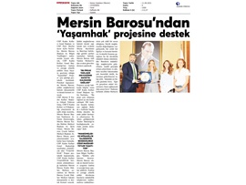 Mersin Barosu'ndan YAŞAMHAK Projesine destek