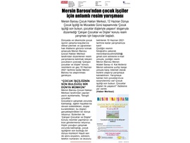 Çocuk İşçiliği ile Mücadele Günü Resim Yarışması başvuruları başladı