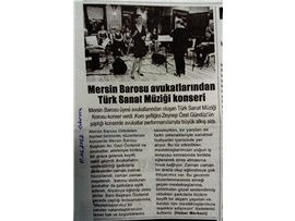Mersin Barosu Avukatları Türk Sanat Müziği konseri verdi