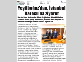 BASINDA BAROMUZ (Baro Başkanımız Bilgin Yeşilboğaz'dan İstanbul Barosu'na Ziyaret)