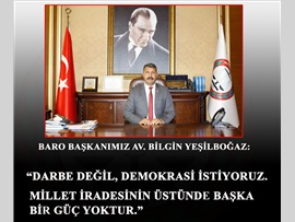 15 TEMMUZ DARBE MESAJI