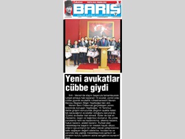 BASINDA BAROMUZ (14 AVUKAT YEMİN EDİP CÜBBE GİYDİ)
