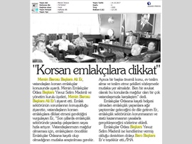 BASINDA BAROMUZ (Baro Başkanımız Av. Ali Er, Vatandaşları Korsan Emlakçılara Karşı Uyardı) 14.10.2017