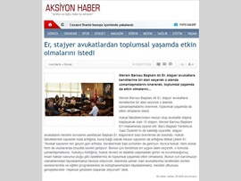 BASINDA BAROMUZ (Stajyer Avukatlar Başkanımızı Ziyaret Etti- "Toplumsal Yaşamda Etkin Olun") 15.10.2017