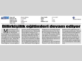 BASINDA BAROMUZ (BİLİRKİŞİLİK TEMEL EĞİTİM PROGRAMI’NIN DÖRDÜNCÜ GURUP EĞİTİMİ BAŞLADI)