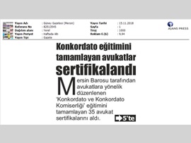 BASINDA BAROMUZ (Avukatlar Konkordato Komiserliği Sertifikası Aldı)