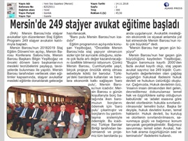 BASINDA BAROMUZ (Staj Eğitim Dönemi Başladı)