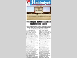 BASINDA BAROMUZ (Baro Başkanımız 37. Baro Başkanları Toplantısı'na Katıldı)