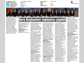BASINDA BAROMUZ (Baro Başkanımız 37. Baro Başkanları Toplantısı'na Katıldı)