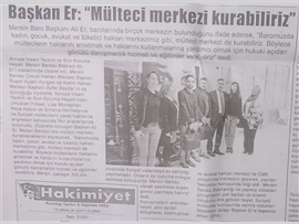 BASINDA BAROMUZ (Baromuzda Mülteci Merkezi Kurabiliriz" Dedi.)