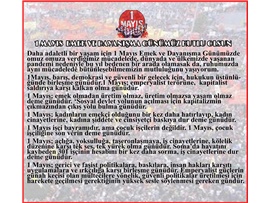 1 MAYIS HUKUKUN ÜSTÜNLÜĞÜNDE BİRLEŞME GÜNÜDÜR
