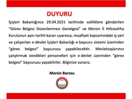 E-DEVLET ÜZERİNDEN "GÖREV BELGESİ" BAŞVURUSU
