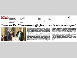 BASINDA BAROMUZ (Yemin Töreni-"Amacımız Baromuzu Güçlendirmek.")