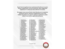 Barolar Ortak Açıklama